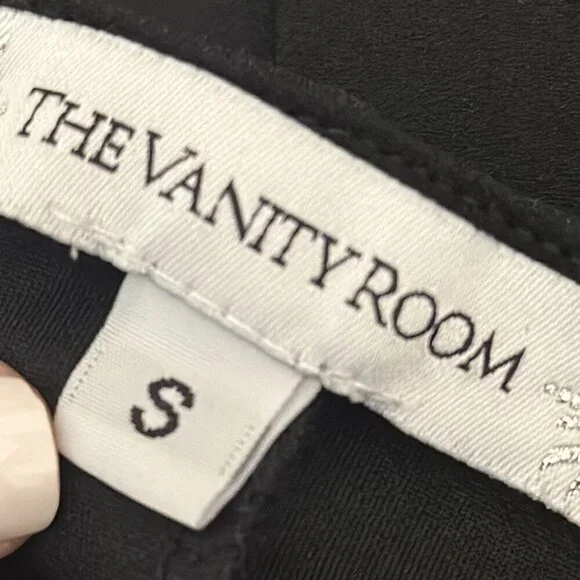 The Vanity Room Black Women's V-Neck Dress with Ruffled Sleeves Small - Picture 10 of 10